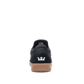 Supra Womens SAINT Low Top Shoes Black/gum | US-10816